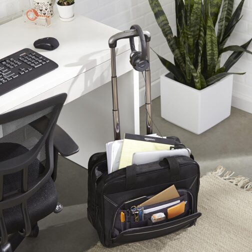 AmazonBasics Rolling Laptop Case on Wheels - Fits Most Laptops up to 16" – Bild 2