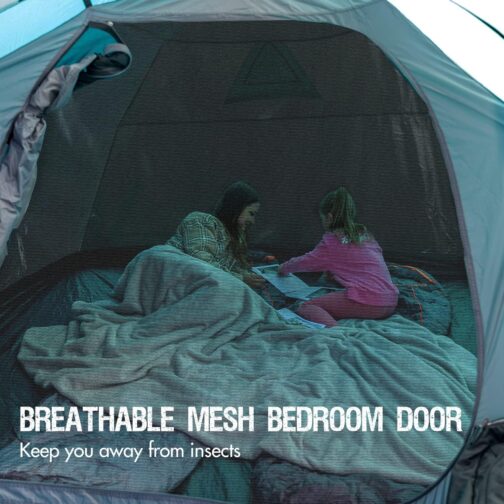 PORTAL Blackout Zelt 3-4 Perosonen mit Vorzelt Camping Kuppelzelt 4000mm wasserdicht Familienzelt Festivalzelt Outdoor für Camping Reise – Bild 2