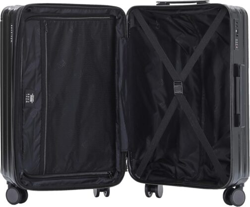 Münicase M816 TSA Lock Suitcase Travel Suitcase Trolley Suitcase Set Hard Shell Board Case, black, Small case – Bild 5