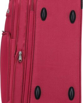 Beibye 4-Wheeled Travel Suitcase, Fabric Case, Hand Luggage, Children’s Luggage Suitcase Trolley Set, XL, L, M, wine red