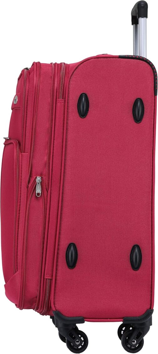 Beibye 4-Wheeled Travel Suitcase, Fabric Case, Hand Luggage, Children's Luggage Suitcase Trolley Set, XL, L, M, wine red – Bild 2