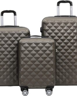 BEIBYE Trolley Suitcase, Travel Suitcase Set, Luggage Set, Suitcase Set, 4 Twin Wheels, Hard Case, coffee