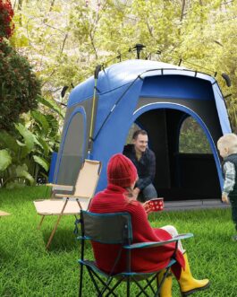 Outsunny Kuppelzelt für 4 Personen leicht, stabil wasserdicht UV 50+ Pop Up Campingzelt mit Haken Tür Fenster, Bodenplane Familienzelt mit 1000mm Wassersäule Zelt für Camping Reise Trekking Garten