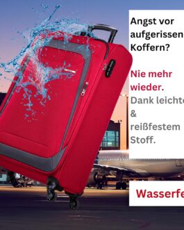 NOWI Corfu 360° Rotating Case – Lockable Rod, 2 Front Pockets, Combination Lock, Foamed Front, 4 Wheels, red, XL, Modern, elegant style, durable materials, functional design