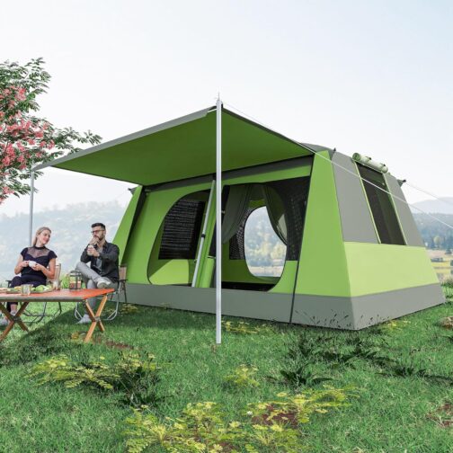 Outsunny Camping Tent for 4-8 People Lightweight, Stable Waterproof Tunnel Tent with Canopy, Window, Hooks, Side Pocket, Family Tent with 2000 mm Hydrostatic Head Tent for Camping, Travel, Trekking – Bild 8
