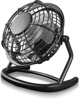 CSL – USB fan | Table fan / fan / fan | ideal for the desktop incl. On/off switch. PC / MAC / laptop | in black