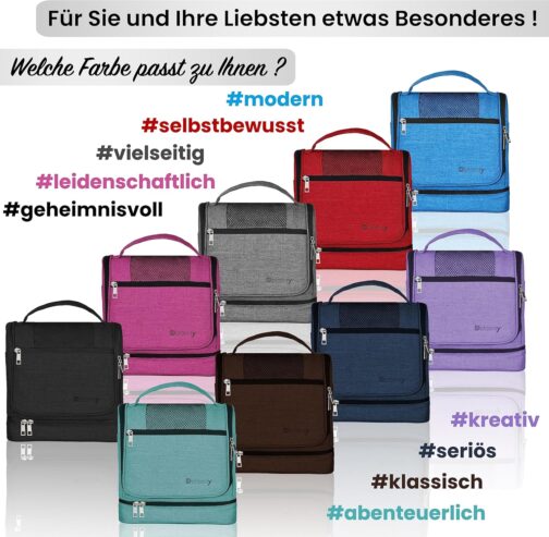 DELAWAY® XXL toiletry bag for hanging up - toiletry bag in premium quality – Bild 6