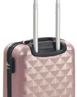 Tidyard Hard Shell Trolley Hand Luggage Travel Suitcase – Rose Gold ABS – 55 x 36 x 22 cm