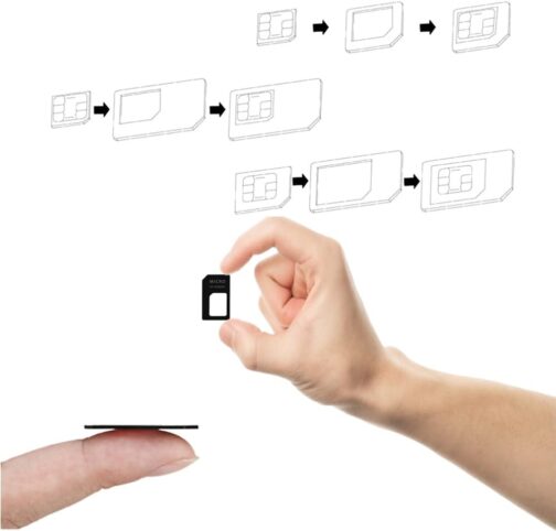 ZELHYEUU 4 in 1 Nano SIM Card Adapter, 5 Set Nano SIM Card Adapter Kit, Micro to Regular with SIM Extractor, for Smartphone – Bild 7