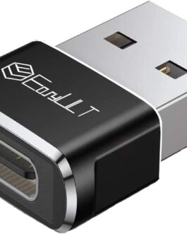 EasyULT USB C Adapter, USB to Type C Adapter, Type C Female to USB-A for iPhone 16/15/14/13/12, iPad Mini/Air, Samsung Galaxy S25 A55 Ultra and Other Smartphones & Tablets (Black)