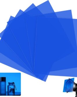 DECARETA Pack of 6 Colour Films Gel Colour Filter Transparent Colour Films 29.7 x 21 cm Photography Blue Colour Film Film for Photo Studio
