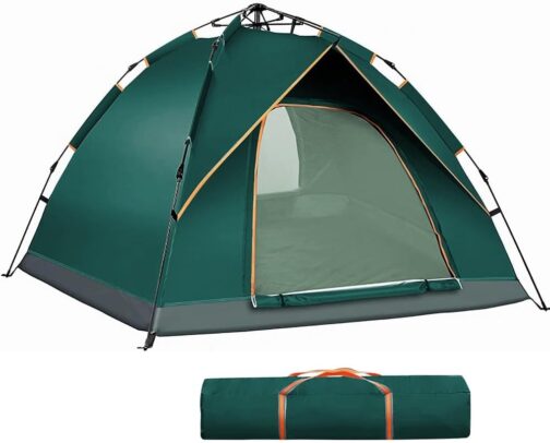 Camping Tent for 4 People, Lightweight, Sturdy, Waterproof Outdoor Tent, Lightweight Dome Tent, Compact Tent with Small Pack Size for Family, Beach, Festival, Group – Bild 2