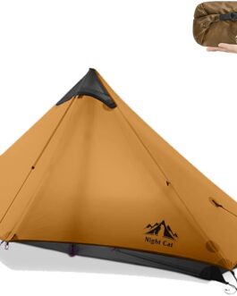 Night Cat 1 Man Tent Ultralight Waterproof Tent for Bicycle Tour Small Pack Size Trekking Camping
