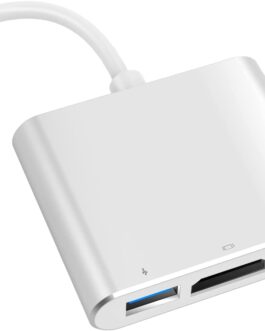 VVG USB C to 4K HD.MI Adapter for MacBook Pro/Air, 3 in 1 USB-C Digital AV Multiport Adapter with 4K 30Hz, 100W Charging, USB 3.0 5Gbps Data Port Compatible with Mac M1 M2 Laptop iPad Pro/Switch