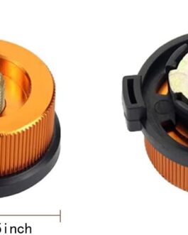 SUNF UA 2 Pcs BBQ Barbecue Stove Plug Gas, Cartridges, Camping Stove Adapter for Picnic Outdoor Cooking Appliances (Orange)