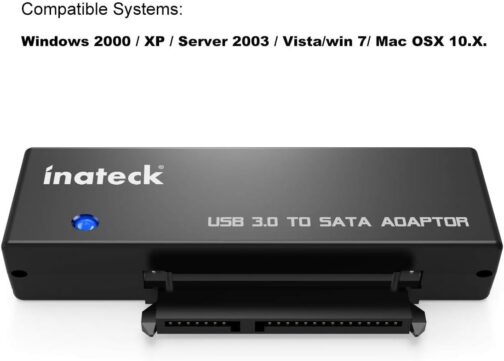 Inateck USB 3.0 to SATA Converter Adapter for 2.5/3.5 inch Hard Drive HDD SSD to 12 V 2 A Power Supply – Bild 3