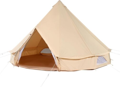 VEVOR Bell Tent 3-7 m Yurt Tent Suitable for 6-12 People TC Cotton and Robust Iron Poles with PVC Groundsheet Camping Tent – Bild 12
