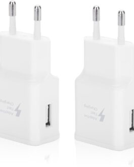 2-Pack USB Charger Connector for Samsung Galaxy S21 S20 S10 S9 S8 S7 S6 Edge/Plus/Active A03 A15 A12 A13 A14 A20e A51 Note 8 Z Flip 3/Z Fold 3, iPhone, Fast Charger Mobile Phone Power Supply Adapter