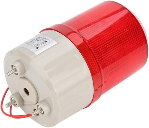 220V Outdoor Alarm 220V Red LED Warning Lights Acoustic Siren Rotating Rotating Light Emergency Flash Arm Light Acoustic Optical Alarm System