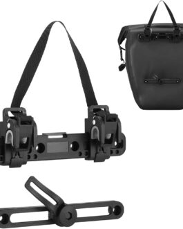 Riisoyu Bicycle Side Pockets Buckle, 360° Adjustable Bicycle Bag Attachment Pannier Rack Accessories Practical Holder Practical Bicycle Pannier Rack Accessories Adjustable School Bag Hooks