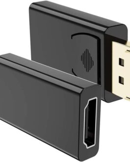 VMOJO DisplayPort Male to HDMI Female Adapter | DP to HDMI Converter Gold Plated | Compatible with Computer/Desktop/Labtop/PC/Monitor/HDTV – Black