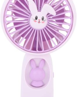 Portable Mini Handheld Fan, Lightweight, Comfortable Cartoon Animal Fan, Powerful and Silent Handheld Fan with Rechargeable Night Light for Travel, Home