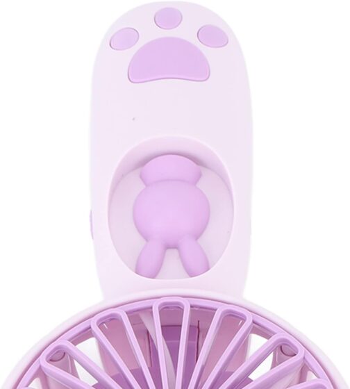 Portable Mini Handheld Fan, Lightweight, Comfortable Cartoon Animal Fan, Powerful and Silent Handheld Fan with Rechargeable Night Light for Travel, Home – Bild 5
