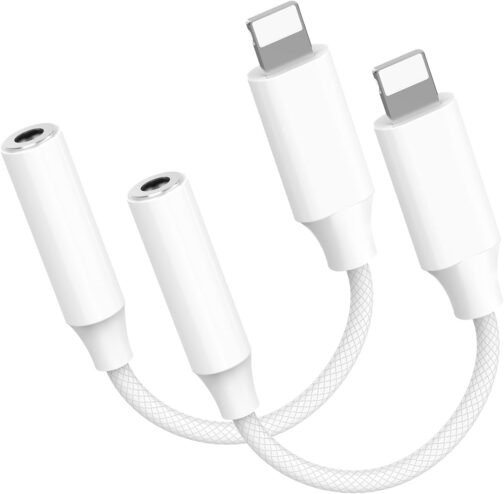 Oliveria iPhone Adapter Headphones, 2 Pack Adapter iPhone Headphones, Headphone Adapter iPhone, iPhone Headphone Adapter, iPhone Aux Adapter for iPhone 14/13/12/11 Pro/X/XS Max/XR/8/7