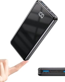Power Bank Ultra Slim Lightweight 12000 mAh Power Bank Small But Strong External Battery USB C Fast Outputs (4.5A), Compatible with iPhone 15 14 13 iPad Samsung AirPods