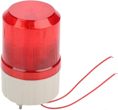 220V Outdoor Alarm 220V Red LED Warning Lights Acoustic Siren Rotating Rotating Light Emergency Flash Arm Light Acoustic Optical Alarm System – Bild 4