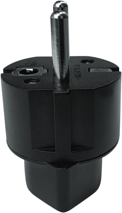 Switzerland/Liechtenstein to EU Adapter Plug, Swiss 3 Pin Male to 2 Pin DE/FR/IT/ES Socket for Switzerland/Liechtenstein Visitors (Pack of 3) Black – Bild 5