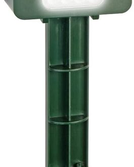 Exbuster Animal Repellent: Ultrasonic Solar USB Animal Deterrent with Flash Light and PIR Sensor, IP44 (Acoustic Motion Sensor, Cat Scares, Devices)