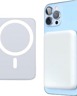Power Bank for Apple iPhone, Magnetic Wireless Power Bank, 5000 mAh, Fast Charging Function, Wireless External Battery Compatible with MagSafe for iPhone 16 15 14 13 12 Series