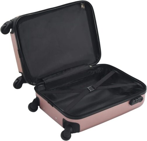 Tidyard Hard Shell Trolley Hand Luggage Travel Suitcase - Rose Gold ABS - 55 x 36 x 22 cm – Bild 4