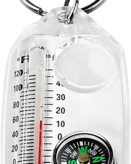 Outdoor Compass for Mountaineering Hiking Portable Luminous Accurate Thermometer Compass Outdoor In1 3 Keychain Tool