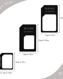 ZELHYEUU 4 in 1 Nano SIM Card Adapter, 5 Set Nano SIM Card Adapter Kit, Micro to Regular with SIM Extractor, for Smartphone