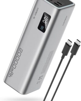 CUKTECH 65 W Power Bank, 20000 mAh Power Bank with Digital Display, External Mobile Phone Batteries, Quick Charge Function with 3 Ports, External Battery USB C PD 3.0 for Laptop, MacBook, iPhone16