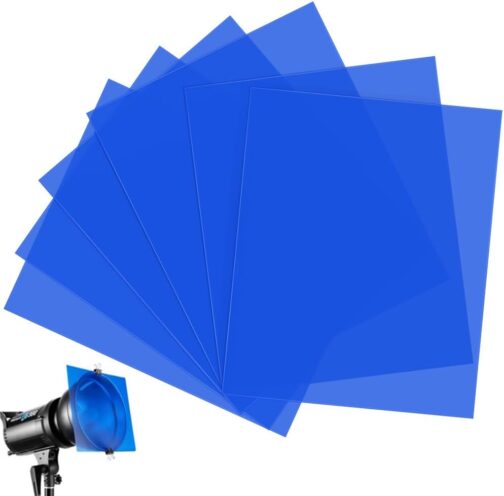 DECARETA Pack of 6 Colour Films Gel Colour Filter Transparent Colour Films 29.7 x 21 cm Photography Blue Colour Film Film for Photo Studio – Bild 7