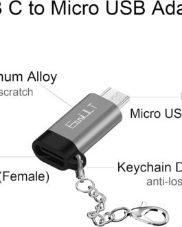 EasyULT USB Type C Adapter to Micro USB [4 Pack], USB Type C (Female) to Micro USB (Male) Adapter Compatible with Samsung J6/J5/J4/J3/S7/S7 Edge/S6, Huawei Y7/Y6/P Smart/P8 Lite, LG G4