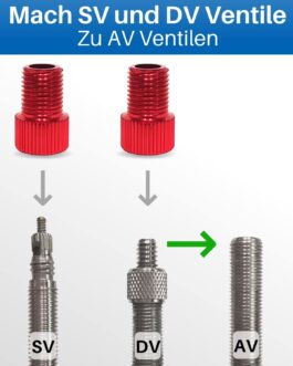 HiLo sports Bicycle Valve Adapter Set [With Keychain] – 3 Pieces Valve Adapters Made of Aluminium – Colourful Valve Adapter for the Bicycle with Instructions (English language not guaranteed)