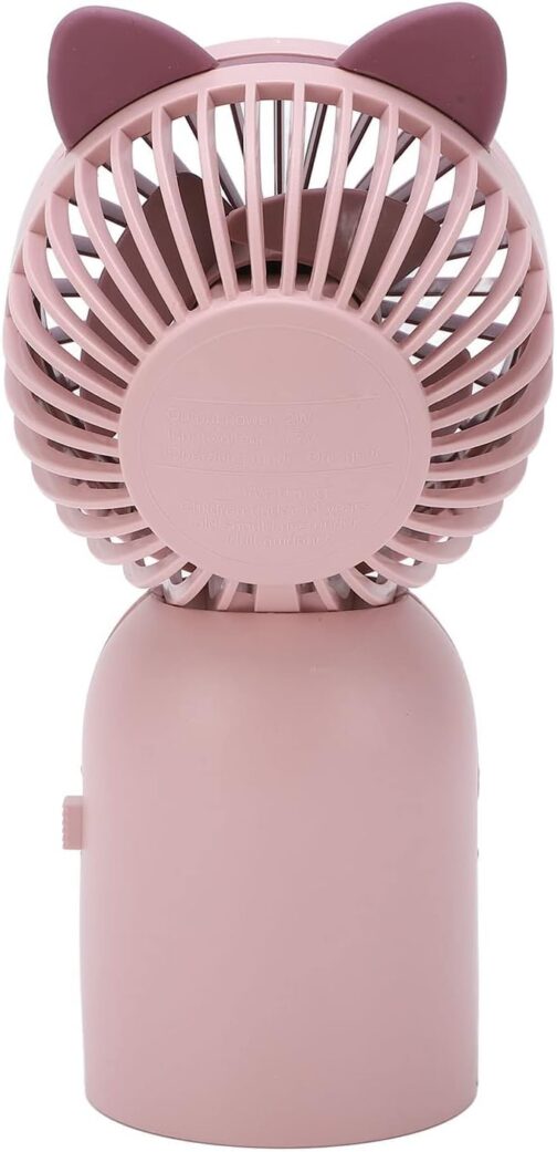 Cute Cat Hand Fan for Girls, Mini Handheld Fan for Children, Portable USB Rechargeable Small Pocket Fan with 300 mAh Battery (Approx. 1 Hour), for Outdoor Travel – Bild 9