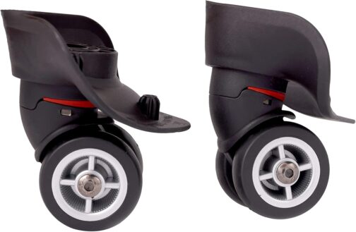 itdegno 2 x Universal Luggage Suitcase Replacement Wheel Wheel Axles Travel Suitcase Swivel Wheels Trolley Replacement Wheels OD 49 mm