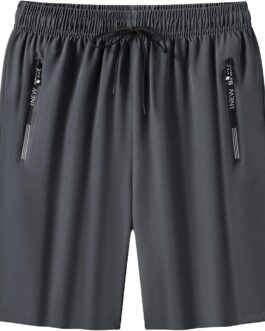 Generisch Men’s Sports Shorts Drawstring Breathable Short Jogging Bottoms Outdoor Medium Waist Basketball Shorts with Side Pockets Plain Loose Running Shorts