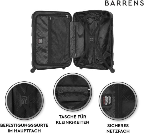 BARRENS Suitcase, Suitcase, Trolleys, Hand Luggage Suitcase, Travel Suitcase, Trolley, Hard Shell Suitcase, Cabin Suitcase, Travel Suitcase with Wheels, Luggage, Trolley Hand Luggage 55 x 40 x 20 cm – Bild 5