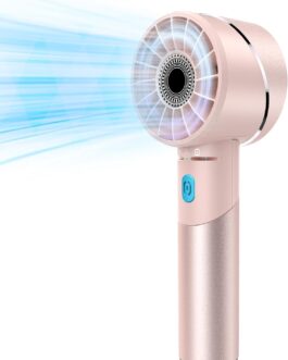 COZOME Handheld Fan Battery Rechargeable, Mini Strong Fan with 7000 rpm High Speed, Small Metal USB Pocket Fan, Portable Turbo Hand Fans for Beach, Gift Women