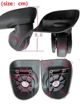 1 Pair A20 Suitcase Luggage Damper Replacement Wheels for Trolley, black