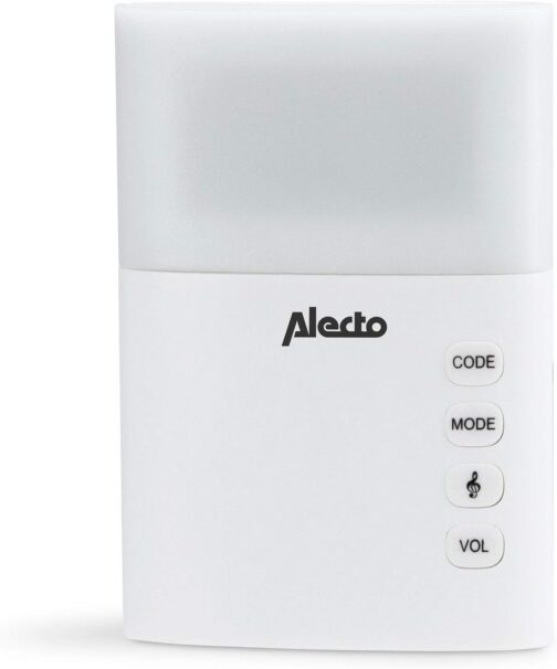 Alecto ADB-19 Wireless Doorbell - Wireless Doorbell with Flash Light - IP44 Waterproof - 30 m Range - 36 Melodies - White – Bild 5