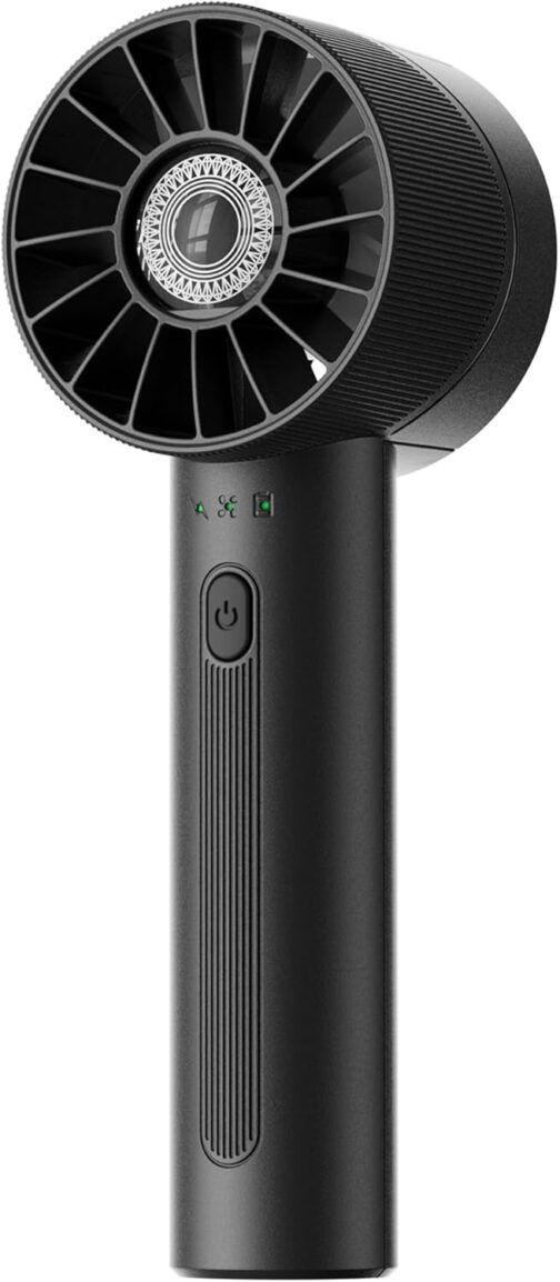 Ultralent Handheld Fan, Mini Fan, Portable USB Handheld Fan, Battery Rechargeable, 4 Speed Levels, Quiet, Small Fan, Black