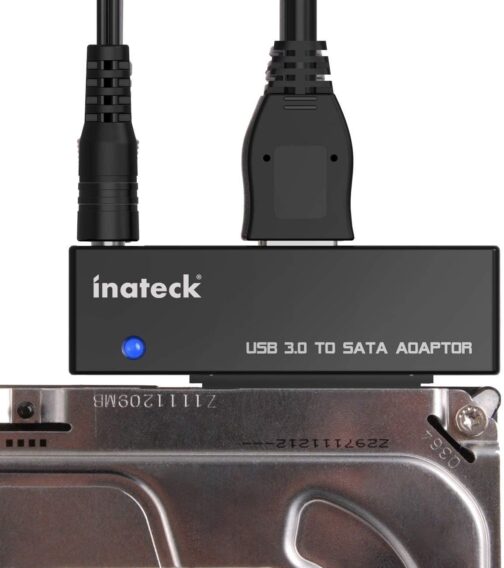Inateck USB 3.0 to SATA Converter Adapter for 2.5/3.5 inch Hard Drive HDD SSD to 12 V 2 A Power Supply – Bild 4