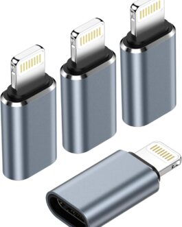 USB C to Lightning Adapter (4 Pack) Lightning to USBC Adapter for iPhone 14/13/12/11/X/i Pad/Airpads, PD Fast Charge/Data Transfer iPhone USB Adapter, Not for Headphone/Audio/OTG